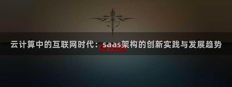 先锋娱乐体育：云计算中的互联网