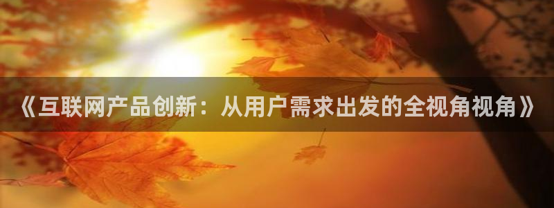 先锋娱乐上分：《互联网产品创新